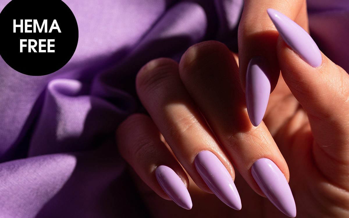 HEMA-free purple nails